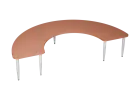 PLAYFORM 27 modulární hravé stoly, výška 520 mm, kovová podnož bílá, deska 25 mm, pudrově hnědá
